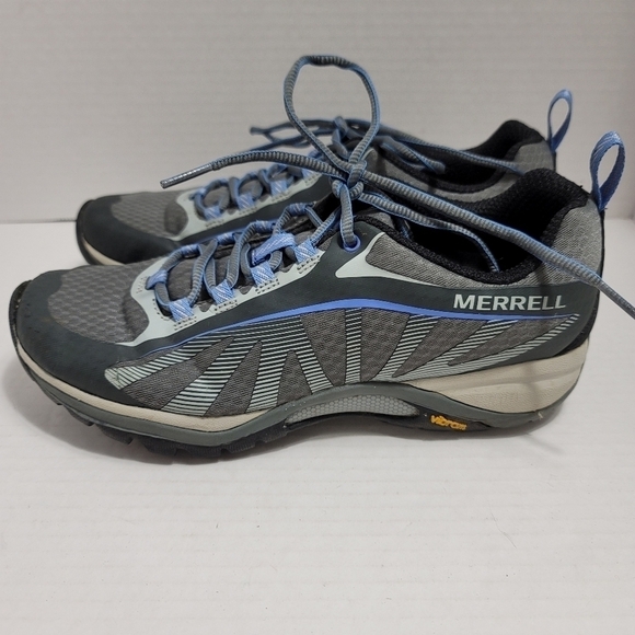 Merrell Siren Edge Trail Running Tennis Shoes 7.5 Gray Lace Up - Picture 4 of 8